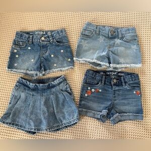 Cat & Jack Blue Denim Shorts and Skort Lot 💙 Casual Summer Style